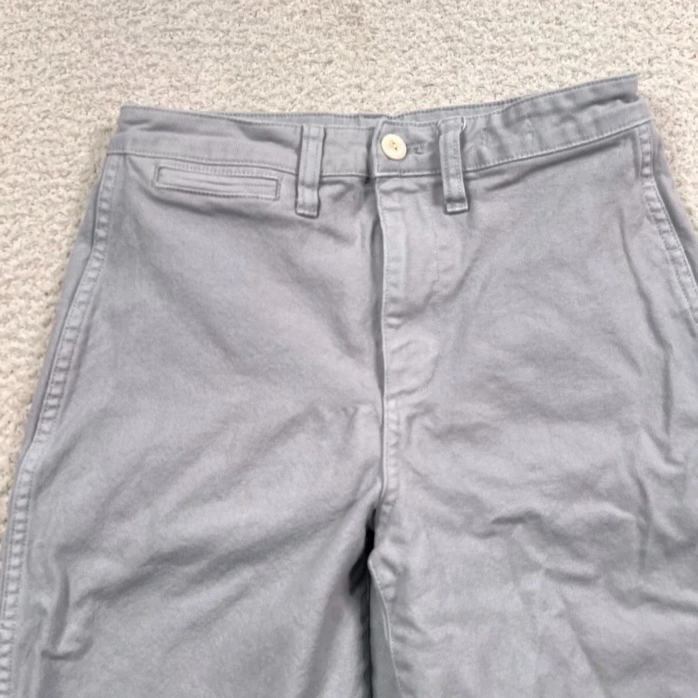 Madewell Curvy Slim Emmett Wide Leg Pants Womens 25 Cropped Pockets‎ Light Blue